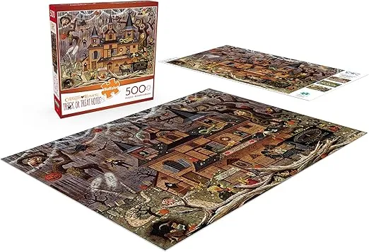 Buffalo Games - Charles Wysocki - Trick or Treat Hotel - 500 Piece Jigsaw Puzzle