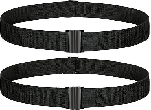 No Show Invisible Belt for Women/Men Elastic Web Strap Waist Stretch Belt with Flat Buckle for Jeans Pants Dresses