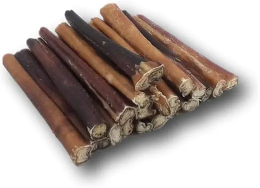 Top Dog Chews - Thick 6 Inch Bully Sticks, 100% Natural Beef, Free Range, Grass Fed, High Protein, Supports Dental Health & Easily Digestible, Dog Treat, 12 Pack- 19oz