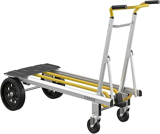 COSCO 12253BBY1E Next Generation 3-in-1 Folding Toe Plate Hand Truck, 800/1000 Pound Weight Capacity, Yellow