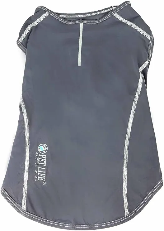 Pet Life ® Active 'Racerbark' Fitness and Yoga Dog T-Shirt Tank Top - Performance Pet T-Shirt with 4-Way-Stretch and Quick-Dry Technology - Summer Dog Clothes with Added Reflective Safety
