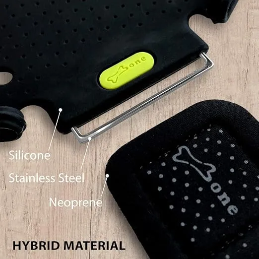 【Bone】 Run Tie Running Armband Phone Holder for Apple iPhone 14 13 12 11 Pro Max Mini XS XR X 8 7 Samsung Galaxy S10 S9 S8 Smartphone, Phone Size 4-6.7" (Black/Arm Size 9.8-15.7")