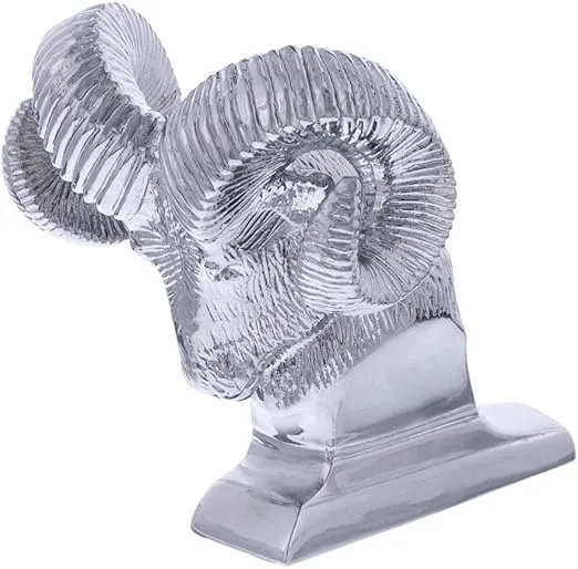 CTW Die-Cast Hood Ornament rams Head Chrome 3 1/2" H Peterbilt Fits Kenworth Freightliner