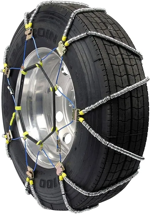 SCC ZT835 Super Z Heavy Duty Truck Single Tire Traction Chain - Set of 2