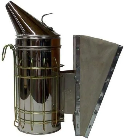 New Bee Hive Smoker Stainless Steel w/Heat Shield Beekeeping Equipment