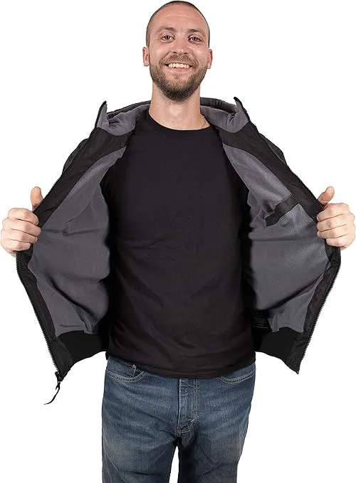 Men's Fleece Lined Quilted Winter Jacket Coat