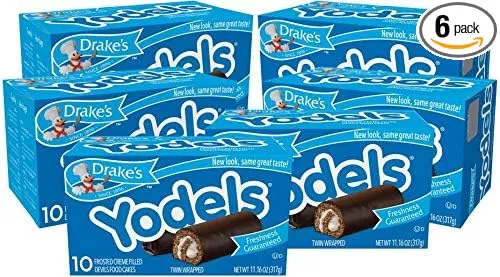 Drake's Yodels, 1.1 oz Cake Rolls, 6 Boxes