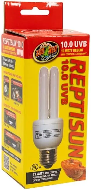 Zoo Med 25157 Reprising 10.0 UVB Compact 13W Fluorescent Lamp, Mini