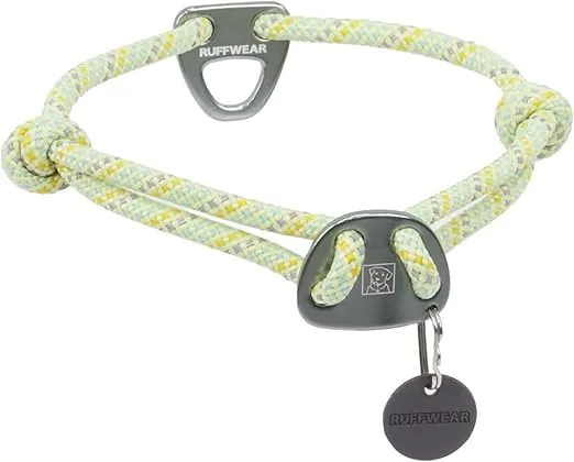 Ruffwear, Knot-a-Collar, Climbing Rope Dog Collar for Everyday Use, Moss Green, 20"-26"
