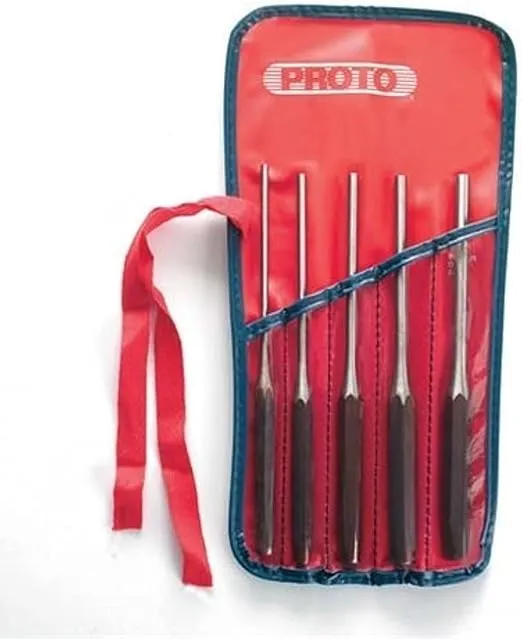 Proto J48005L Long Drive Pin Punch Sets - set punch long pin 5 pc