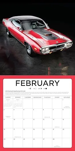 American Muscle Cars 2025: 16-Month Calendar: September 2024 to December 2025
