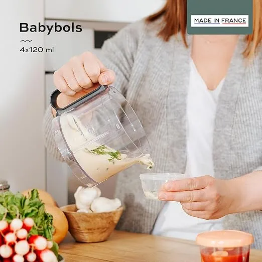 Babymoov Leak Proof Storage Bowls | BPA Free Containers With Lids, Ideal to Store Baby Food or Snacks for Toddlers, BPA Free - 4 count (Pack of 1) (PICK YOUR SET SIZE)