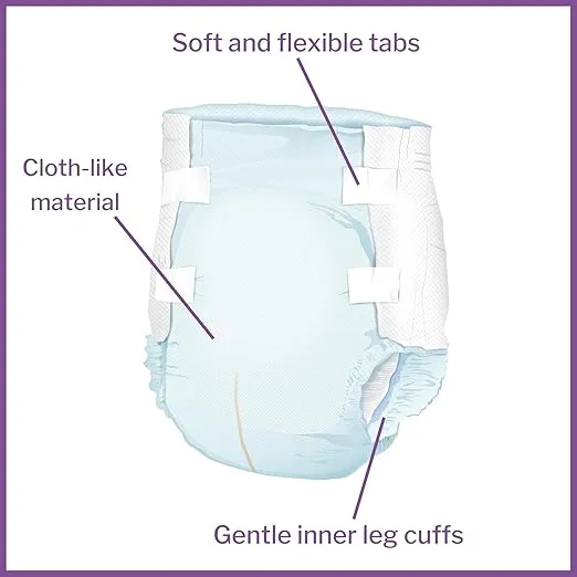 McKesson Ultimate Briefs, Incontinence, Maximum Absorbency, Large, 18 Count, 4 Packs, 72 Total