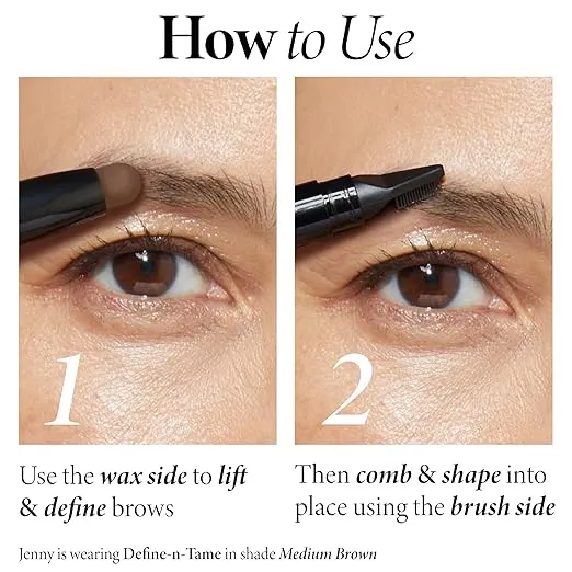 LAURA GELLER NEW YORK Define-n-Tame Brow Lifting Stick - Laminated Full Brows - Brow Wax - Blonde