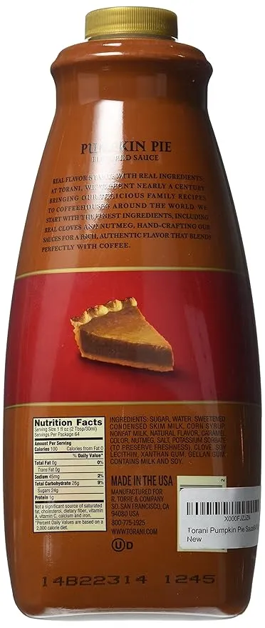 Torani Pumpkin Pie Sauce(64 Fl Oz)