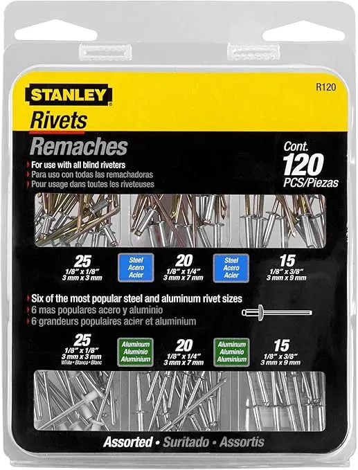 Stanley R120 Rivet Pack Assortment