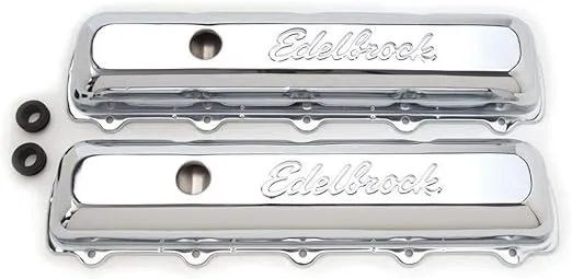 Edelbrock 4485 Signature Series Chrome Valve Covers - Set of 2