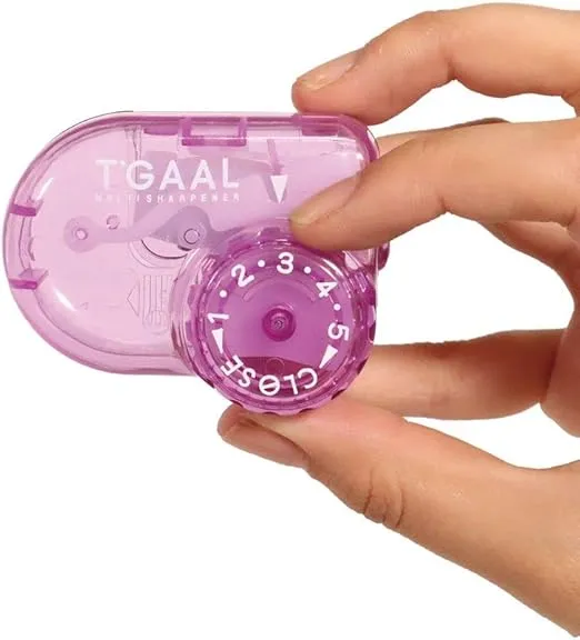 KUTSUWA STAD T'GAAL Angle Adjustable Pencil Sharpener, Translucent Blue, 1 ea. (RS036BL)
