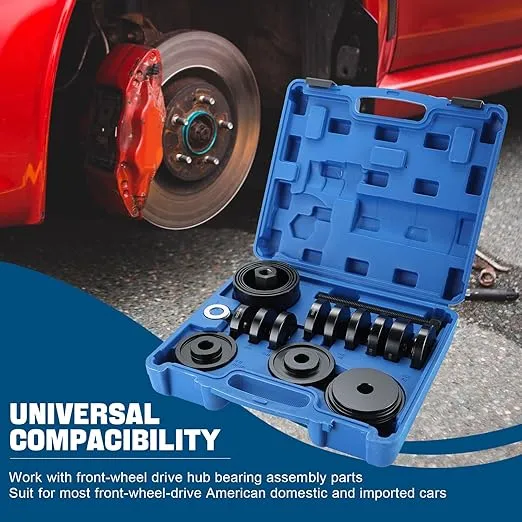 DASBET 23-Piece Front Wheel Drive Bearing Puller Adapters Puller Press Replacement Installer Removal Tool Kit