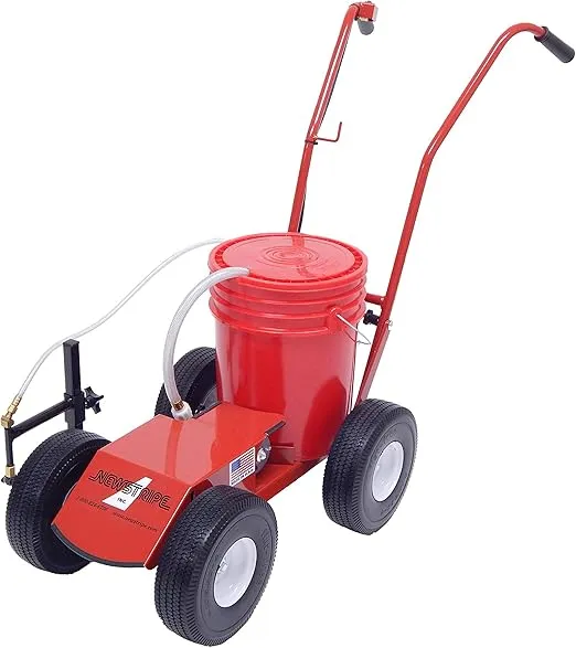 Newstripe EcoLiner Standard Battery Powered Field Striping Machine (Part# 10004483) | Heavy Duty Diaphragm Pump, 12V Deep Cycle Battery, Cushioned Dual Handles | 5-Gallon Capacity | Made in USA