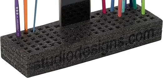 SD Studio Designs Modern Flexible Foam Table Top Organizer for Pencils 2 Pk, 10 mm Slots