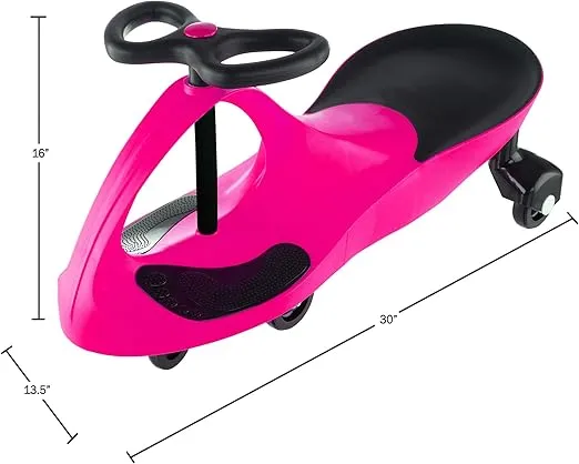 Wiggle Car - Ride on Toy for Ages 3 and Up - Toddler Ride on Toys with no Batteries, Gears or Pedals Just Twist, Wiggle, and Go by Lil’ Rider (Pink)