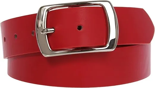 beltiscool Women Casual PU Leather Dress Belt With Square Single Prong Buckle