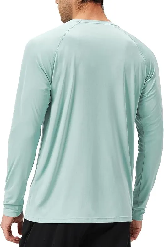 NAVISKIN Men's Rash Guard Shirts Swim Shirts UPF 50+ UV Sun Protection Long Sleeve Shirts Lightweight Quick Dry