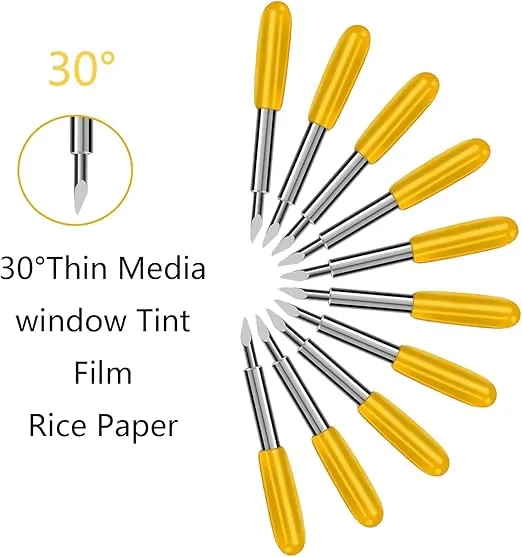 30 Pcs Replacement Blades Compatible with Explore Air /Air2/Air 3 /Maker/Maker 3 Cutting Machines - Include 5 PCS 30° Fine Point Blade, 20PCS 45° Standard Blades, 5 PCS 60° Deep Cut Blade