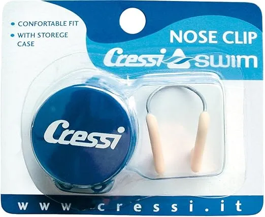 Cressi unisex adult Ear Plugs Nose Clips, Blue, One Pack US