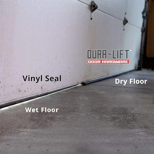 DURA-LIFT Garage Door Double-T Rubber Weather Seal 8' Wide Doors