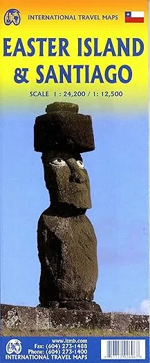 Easter Island & Santiago Travel Map 1:24k/12.5K