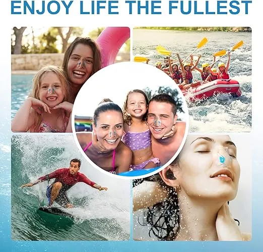 Swimming Nose Clip, 14 Packs Swim Nose Plugs with Waterproof Silica Gel for Kids (Age 7+) and Adults, Multi-Color
