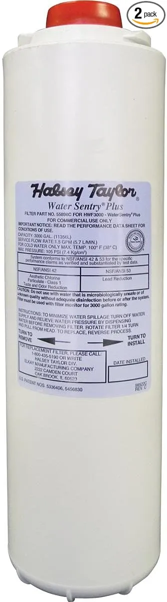 Halsey Taylor WaterSentry Plus Replacement Filter (Bottle Fillers), 2-Pack