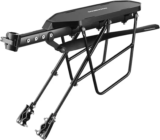 ROCKBROS Rear Bike Rack Bike Rear Rack Bike Cargo Rack for Back Quick Release Adjustable Bicycle Luggage Cargo Rack Fit for 26”-29”Mountain Bike