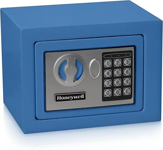 Honeywell Safes & Door Locks 5005B Steel Security Safe with Digital Lock, 0.17-Cubic Feet, Blue