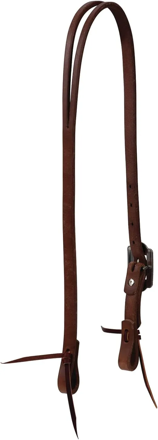 Weaver Leather ProTack Headstall with Designer Hardware, Split Ear, Turquoise Flower