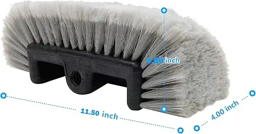 CARCAREZ 12" Car Wash Brush with Soft Bristle for Auto RV Truck Boat Camper Exterior Washing Cleaning, Grey