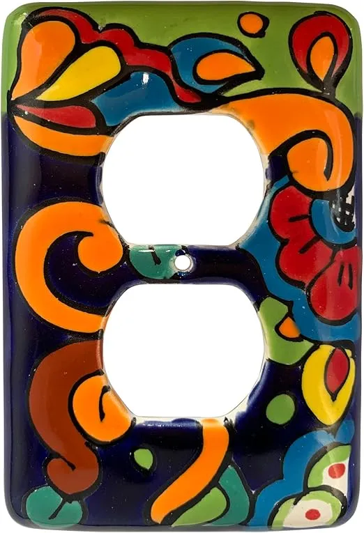 Rainbow Talavera Outlet Switch Plate