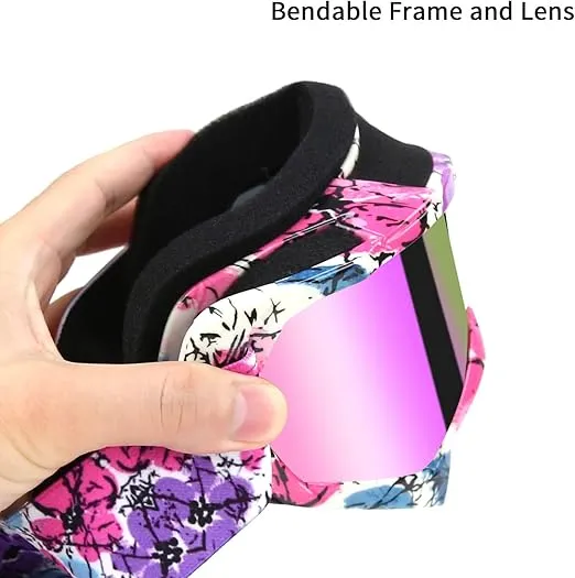 JAMIEWIN Motocross Goggles ATV Dirt Bike Motorcycle UTV MX OTG Offroad Riding Goggles Anti UV Dustproof Anti Fog Racing Skiing Goggles for Men Women Youth Kids