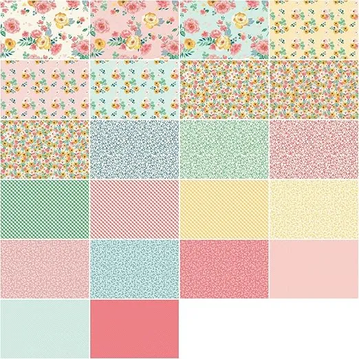 My Mind's Eye Spring Gardens Rolie Polie 40 2.5-inch Strips Jelly Roll Riley Blake RP-14110-40