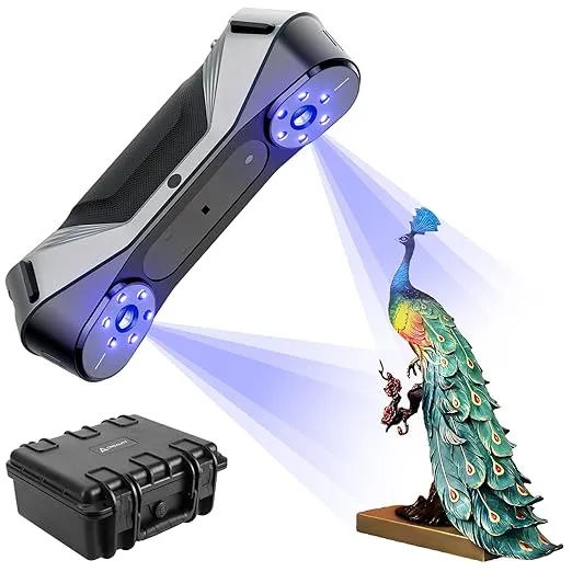 Creality 3D Scanner Raptor for 3D Printing, Handheld Scanner with 0.02mm Accuracy,Industrial Blue Light,Anti-Shake Tracking,Up to 60FPS Scanning Speed Support 5-2000mm Objects (CR-SCAN Raptor)