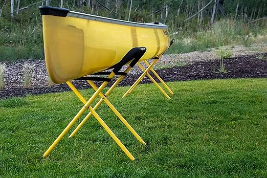 Suspenz Kayak Stand, Heavy Duty Portable Folding Stands for Kayaks, Canoes, SUPs - 175 lb Capacity - (22-1830),Yellow