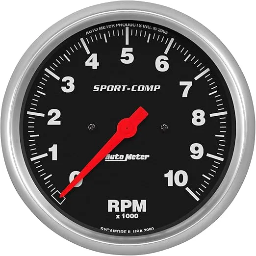 Auto Meter 3990 Sport-Comp In-Dash Electric Tachometer, 5.000 in.