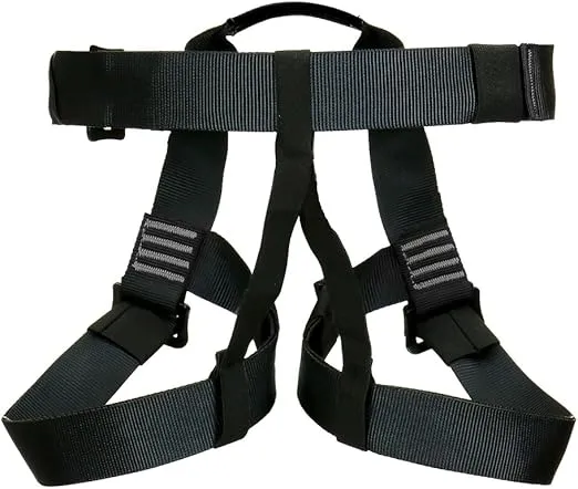 Rock Climbing Harness - Fusion Climb® - (5,000 LBS Rated) Professional Half Body Harness for Mountaineering, Tree Climbing, Ziplining, Rock Climbing, Rappelling- Heavy Duty Half Body Harness
