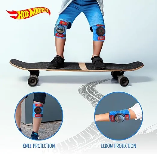 Elbow and Knee Pads for Kids, Protective and Comfortable Outdoor Gear Set for Ages 3+ with Adjustable Velcro Straps, Shock Absorption, Bike Knee Pads for Boys and Girls