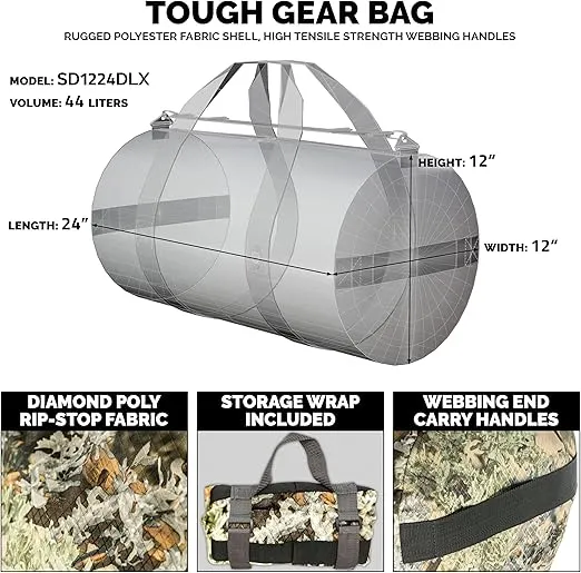 North Star Sports Diamond Ripstop Standard Tough Duffle Gear Bag - 6 Sizes - 6 Colors, Heavy Duty Construction, Travel, Storage, Sports, Camping, Northstar Duffel Bags