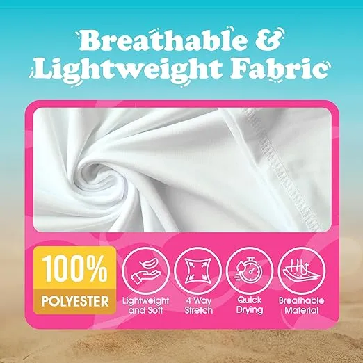 INGEAR Girls Long Sleeve Rash Guard Swim Shirt Outdoor Sports Shirt Lightweight Athletic Tee Protective Quick Dry