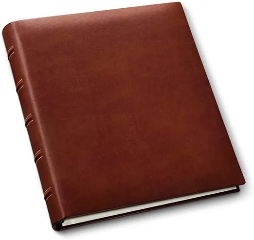 Gallery Leather Photo Album 4x6-3 Ring Binder Photo Album, 60 Pages for 120 Photos, Fillable, Can Fit 8x10 and 5x7 Photos, Handcrafted - Acadia Tan - 11.75 x 10.5 ", Gallery