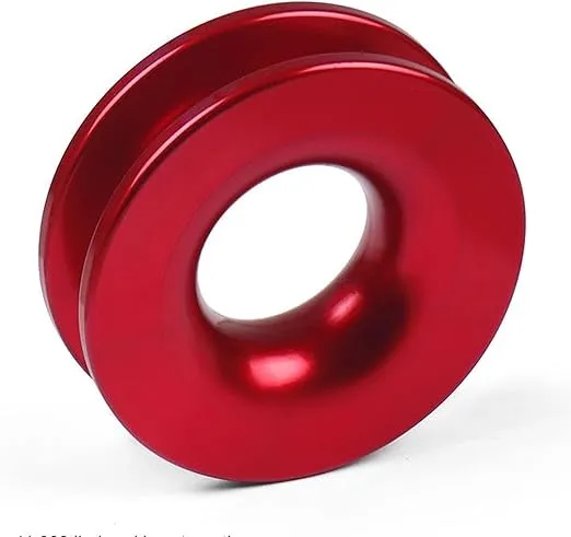 Winch Snatch Recovery Ring - 41000 lbs Snatch Block Pulley Towing Ring for ATV UTV SUV Truck Off-Road Vehicle Soft Shackle Recovery and Synthetic Rope - Red